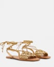 Donna Leather Rope Strappy Sandals