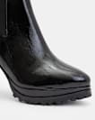Sarris Patent Leather Block Heel Boots