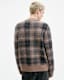 Robbie Zip Up Brushed Checked Cardigan