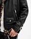 Milo Asymmetric Zip Leather Biker Jacket