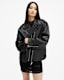 Daylen Oversized Leather Biker Jacket