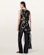 Enola Asymmetric Printed Wrap Top