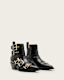 Jane Buckle Pointed Leather Boots