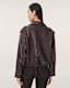 Samina Relaxed Fit Leather Biker Jacket