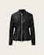 Clo Pleated Leather Jacket
