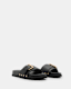 Ellie Studded Buckle Leather Sliders