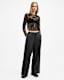 Aspen Wide Leg Leather Trousers