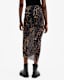 Nora Leopard Print Mesh Midi Skirt