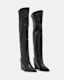 Reina Knee High Pointed Leather Boots