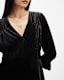 Ani V-Neck Velvet Midi Dress