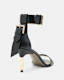 Noir Square Toe Heeled Sandal
