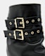 Dua Fold-Over Buckle Leather Boots