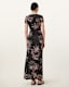 Gabby Floral Print Mesh Maxi Dress