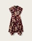 Fleur Printed Asymmetric Mini Dress