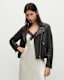 Dalby Slim Fit Leather Biker Jacket