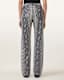 Saige Snake Skin Effect Leather Trousers