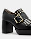 Zia Studded Leather Heeled Loafers