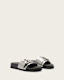 Ellie Studded Buckle Leather Sliders