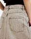 Noir Crossover Waist Denim Maxi Skirt