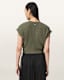 Mira Cropped Satin Drawcord T-Shirt