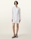 Meg Shirred Mini Shirt Dress