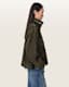 Clay Funnel Neck Suede Cropped Jacket