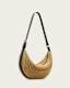 Half Moon Waxed Cotton Shoulder Bag
