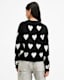 Amora Love Heart Jacquard Brushed Cardigan