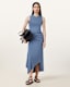 Rivi Draped Sleeveless Midi Dress