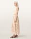 Zenia Sleeveless Knit Woven Midi Dress