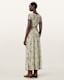 Gabby Floral Print Mesh Maxi Dress