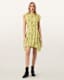 Fleur Printed Asymmetric Mini Dress