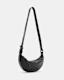 Half Moon Snake Effect Leather Bag