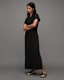 Anna Crew Neck Short Sleeve Maxi Dress