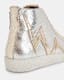 Tundy Bolt Metallic Leather Trainers