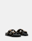 Khai Two Strap Suede Eyelet Sandals
