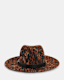 Annie Leopard Print Wool Fedora Hat
