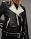 Dren Leather Contrast Biker Jacket