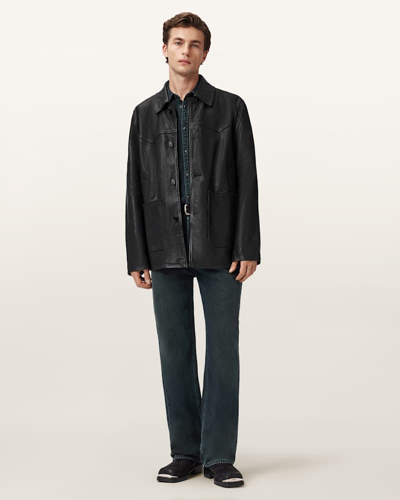 Toulouse Single Breasted Leather Coat