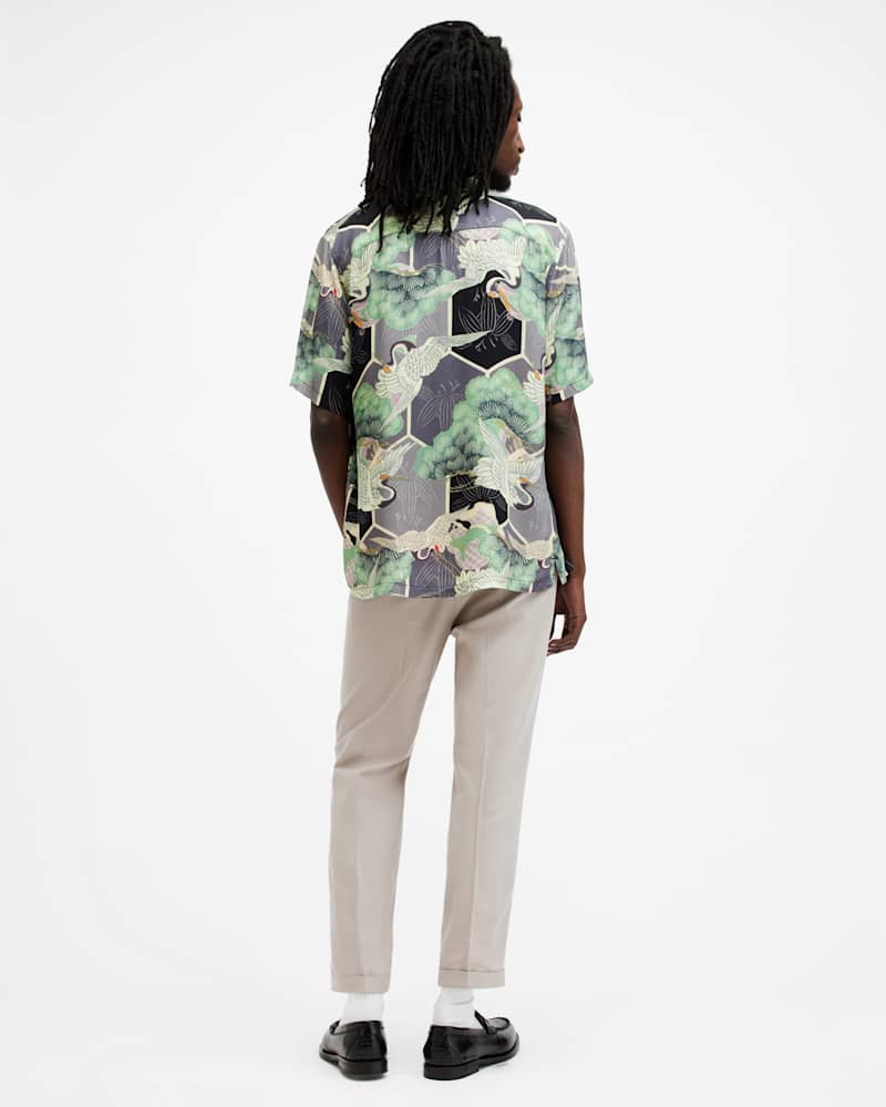 Tallis Slim Fit Cropped Tapered Trousers