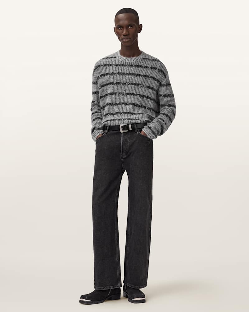 Dissolved Crew Neck Striped Jumper