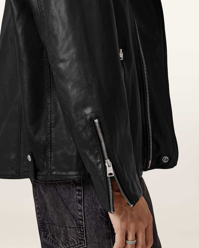 Bradford Oversized Leather Biker Jacket