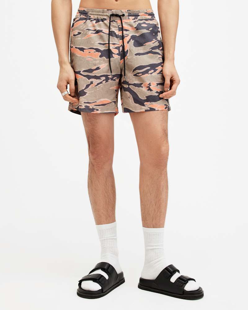 Solar Camouflage Print Swim Shorts