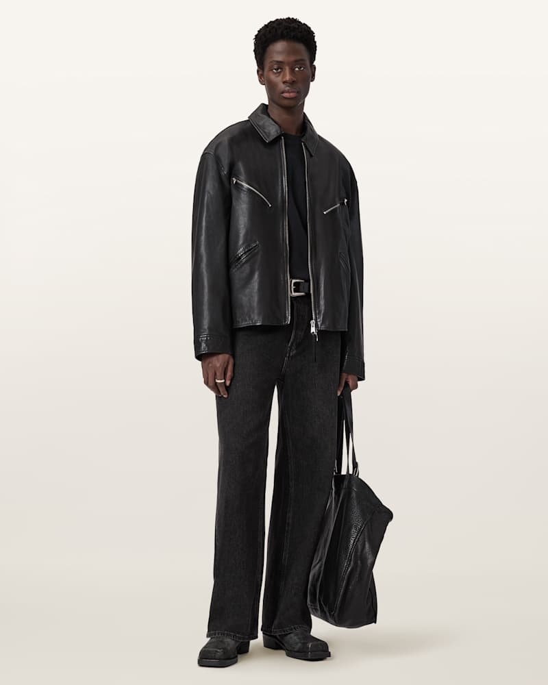 Caon Oversized Leather Jacket