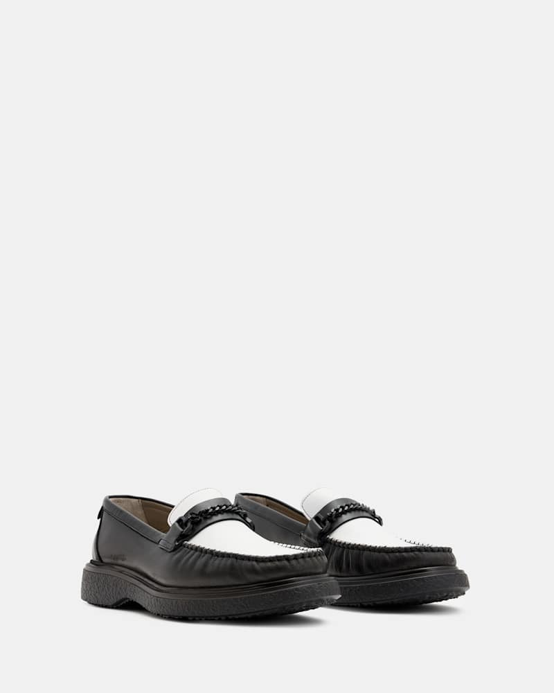 Gibbs Leather Chain Loafers Shoes