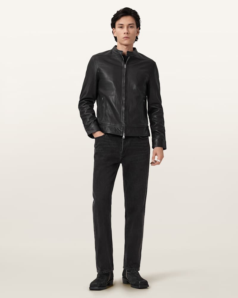 Holt Slim Fit Leather Jacket