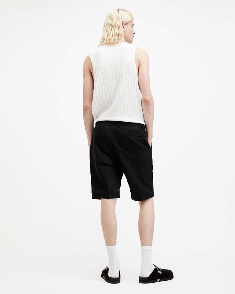 Ora Tallis Linen Blend Slim Fit Shorts