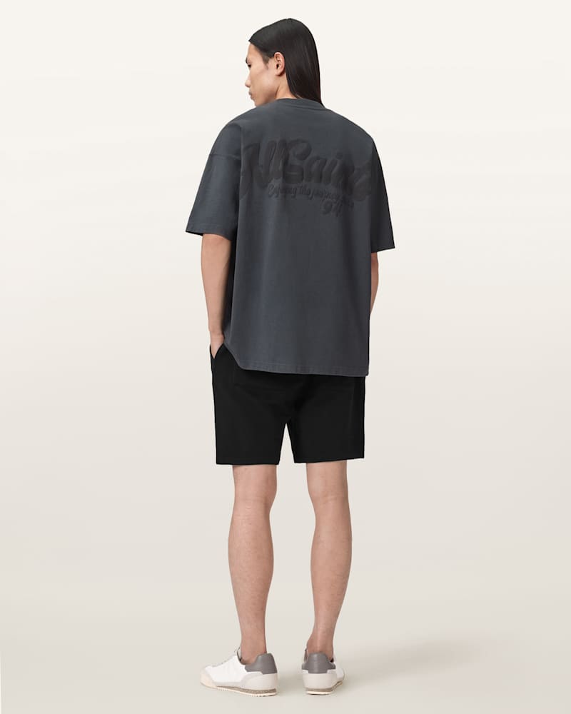 Asher Straight Fit Ramskull Sweat Shorts