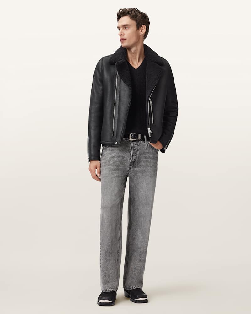 Correz Shearling Biker Jacket