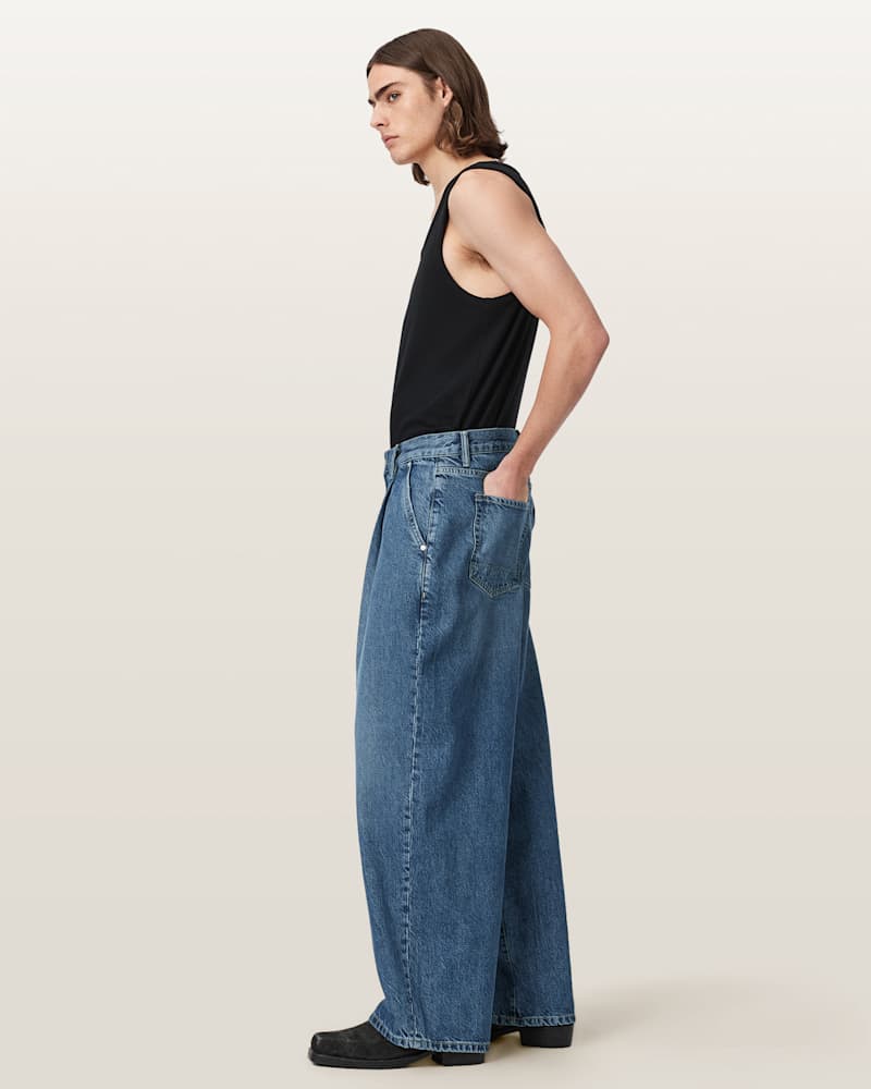 Daze Pleated Wide Leg Jeans